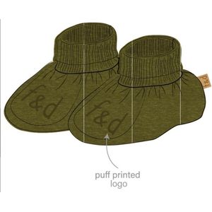 Frogs and Dogs - kraamcadeau / baby - slofje - jungle - Khaki