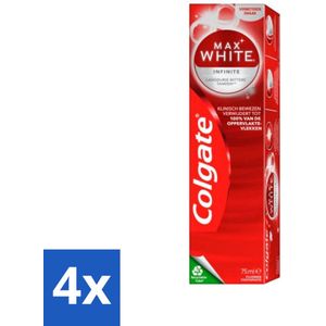 Colgate – Max White Infinite – Tandpasta – 75 ml - Voordeelverpakking - 4 stuks