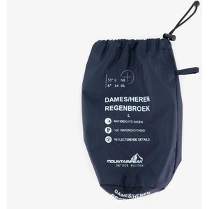 Mountain Peak heren dames regenbroek reflecterend - Blauw - Maat S