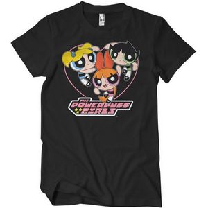 Power Puff Girls T-Shirt Powerpuff Girls Heart T-Shirt WB-1-PPG003-DTF846 Black-S