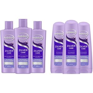 Andrélon Zilver Care Pakket - 3 x Shampoo & 3 x Conditioner
