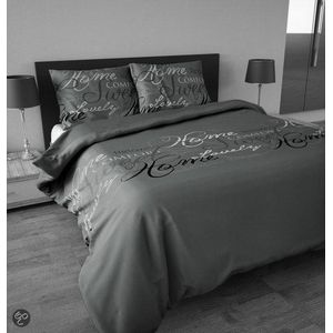 Dreamhouse Bedding Flanel Royal Luxury Grey Dekbedovertrekset 200x200/220 + 1 kussensloop 60x70 -Grijs