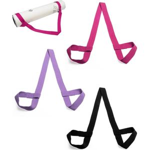 Yoga Mat Strap Holder Shoulder Straps Adjustable (3 Pack Light Purple + Pink Red + Black)
