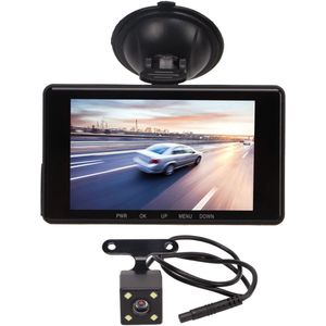 Dashcam voor en achter, Full HD nachtzicht 3-dashcam in de auto, DVR 3-camera nachtzicht 4-inch scherm autorecorder rijvideorecorder