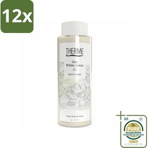Therme - Zen White Lotus - Badschuim - Verfrissend - Verzorgend - 500ml - Voordeelverpakking - 12 stuks - Wellness - Zen