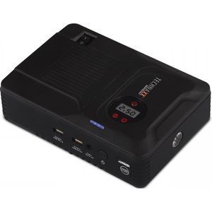 Technaxx TX-219 - 4 in 1 Multifunctionele Jumpstarter, Acculader, Compressor en Powerbank - 14000mAh batterij - LED lamp - 3.5Bar Compressor - USB uitgangen - Zwart