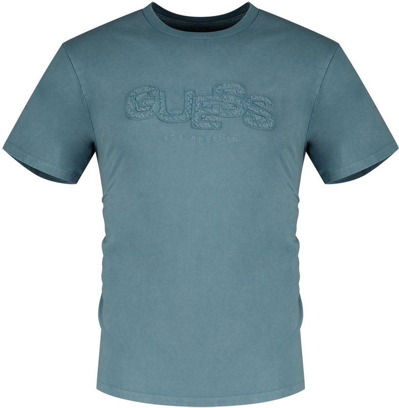 Guess - Bsc Guestack - T-shirt - Blauw - Korte Mouwen