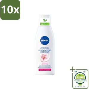 10 x Nivea - Gezichtsreiniger - Droge en Gevoelige Huid - Amandelolie - Hydramine - 200 ml - Grootverpakking - Gezichtsreiniger - Droge Huid - Gevoelige Huid - Amandelolie - Hydramine