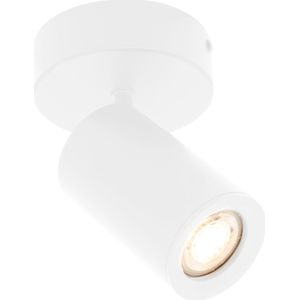 Ledvion - SMART LED Plafondspot, Wit 1-lichts, Dimbaar, 4.9W, RGB+CCT, Kantelbaar, GU10 fitting & Lamp, IP20