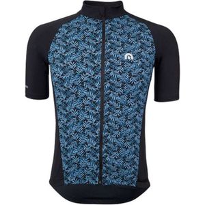 Megmeister Fern Leaves Fietsshirt Korte Mouwen Unisex Blauw -  Jersey Blue Unisex-M