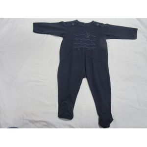 petit bateau , jongens, pyjama ,marine , katoen , 12 maand 74