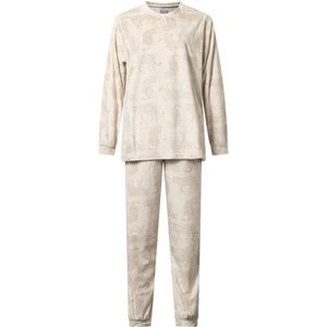 Cocodream dames pyjama - velours fleece - maat L - Panter - zand