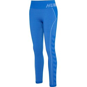 Hummel - Hmlte Christel Seamless Mw Tights - Placid Blue/Lapis Blue Melange - Sportbroeken
