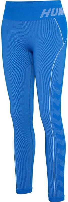 Hummel - Hmlte Christel Seamless Mw Tights - Placid Blue/Lapis Blue Melange - Sportbroeken