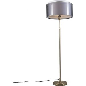 QAZQA Parte - Moderne Vloerlamp | Staande Lamp - 1 lichts - H 1680 mm - Zwart Goud - Woonkamer | Slaapkamer | Keuken
