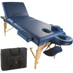 3-in-1 Houten Draagbare Massagetafel - 71 cm Breed, Extra Dikke Schuim