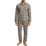 Hanro - Cozy Comfort - Pyjama Lang - Beige / Grijs / Zwart - 2-delig