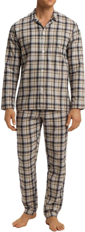 Hanro - Cozy Comfort - Pyjama Lang - Beige / Grijs / Zwart - 2-delig