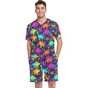 Heren Zomerpyjama Korte Mouwen en Broek - 2-delige Loungewear Set