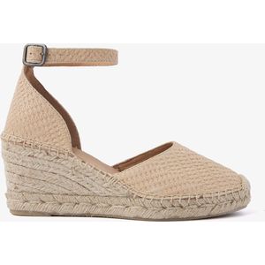 VIA VAI Flora Braid Espadrilles - Met Sleehak - Peach - Maat 37
