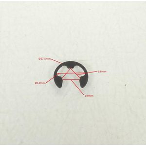 Clip circulaire 3 pts origine pour mobylette Peugeot 50 103 Ø14mm Ø17.5mm Neuf