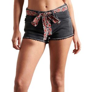 Superdry Lace Hot Korte Jeans Zwart 24 Vrouw