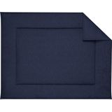 BINK Bedding Boxkleed Bo Jeans 80 x 100 cm - vulling fiberfill 400 grams - speelkleed - parklegger - chambray - jeansblauw - donkerblauw - gemêleerd - stoere dubbele naad rondom - tweezijdig - 80%katoen/20%polyester