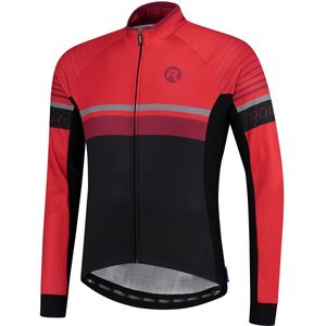 Rogelli Hero Fietsshirt - Lange Mouwen - Heren - Grijs, Zwart, Bordeaux - Maat 3XL