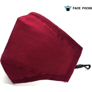 Wasbaar Mondkapje van Katoen Mondmasker met Filterzakje en Vormbare Neusbrug - Rood