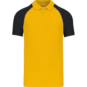 Kariban Baseballpolo K226 - Yellow / Black - M