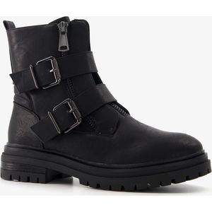 Blue Box dames biker boots met ritsen zwart - Maat 37