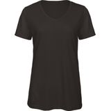B&C Triblend - Dames-T-shirt - V-hals - Gecertificeerd STANDARD 100 door OEKO-TEX®