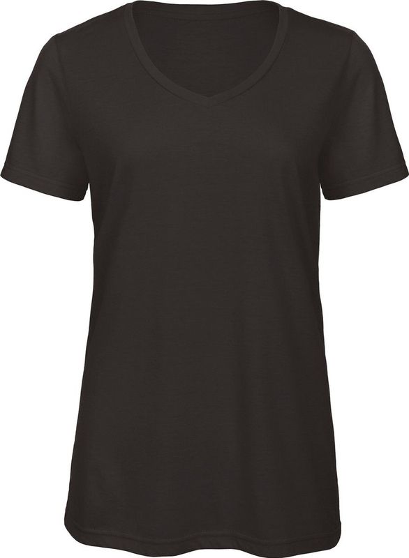 B&C Triblend - Dames-T-shirt - V-hals - Gecertificeerd STANDARD 100 door OEKO-TEX®
