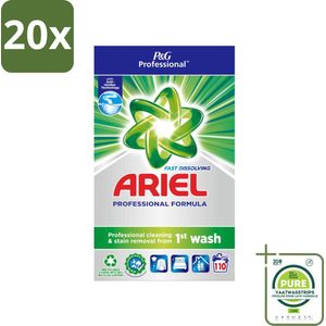 20 x Ariel Actilift - Waspoeder en Vlekverwijderaar - Witte en Lichtgekleurde Was - 110 Wasbeurten - Grootverpakking - Waspoeder - Vlekkenverwijderaar - Witte Was - Lichtgekleurde Was - Ariel Actilift