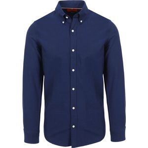 Suitable Overhemd Oxford Royal Blauw - Maat M - Heren - Casual Shirt
