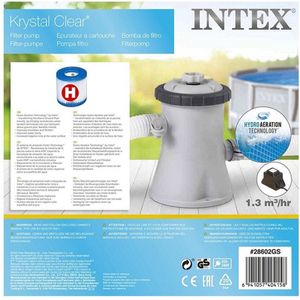 Intex 28602GS Krystal Clear Filterpomp - Incl 2 filters type H & reparatieset !! - 1250L 12V - Zwembadreiniger - Zwembadonderhoud - pomp voor zwembad - Zwembadpomp - Complete set - Aanbieding - Easy Set & Metal frame Pools - Swimmingpool -
