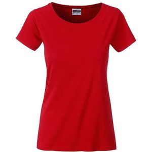 James and Nicholson Dames/dames Basic Organic Katoenen T-Shirt (Rood)