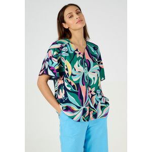 Damart - Chemisier crépon *fibres pure viscose Lenzing(TM) EcoVero(TM). - Dames - Blauw - 38