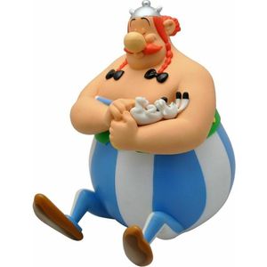 Asterix & Obelix spaarpot - Obelix met Idefix en geldzakken - 22cm