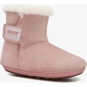 Groot leren babyschoenen roze - Maat 21 - Echt leer - Uitneembare zool - In cadeauverpakking