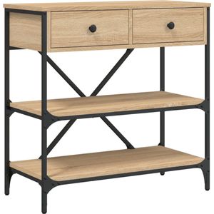 vidaXL - Wandtafel - 75x34,5x75 - cm - bewerkt - hout - sonoma - eikenkleurig