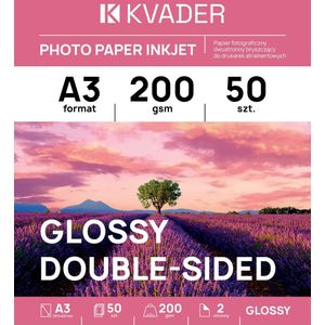 A3 Glanzend Fotopapier Dubbelzijdig 200g 50 vel Inkjet