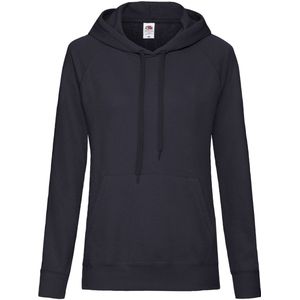 Fruit Of The Loom Dames Getailleerd Lichtgewicht Hoodie Dames met Capuchon  (240 GSM) (Donker Marine)