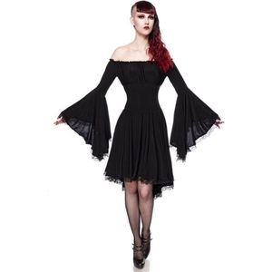 Ocultica - Jersey Korte jurk - 3XL - Zwart