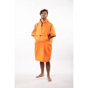 UITERVKOOP! Belieff® Oranje Rpeth softshell Poncho voor dames en heren - 100% gerecycled materiaal - Water- en wind afstotend - handzakken - Ademend materiaal - Oranje
