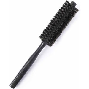 Mini Haarborstel - Krullend en Föhnen - 1 stuk - Zwart - Houten handvat - 3,2 cm
