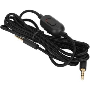 JGS Premium - Gaming Headset Audiokabel met Volumeregeling en Dempschakelaar Zwart 2M