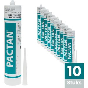 PACTAN Siliconenkit Zwart 310 ml – 10 Stuks Voordeelverpakking – Hittebestendig tot 250°C