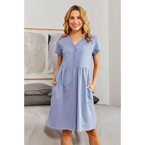 Doctor Nap Nachthemd Dames Nachtjapon Zwangerschap Borstvoeding Nachtkleding Sky Blue TCB.5336 42 / XL