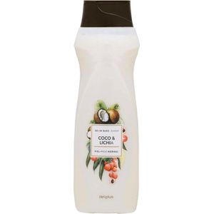 Deliplus | Bad- en douchegel | Met kokosnoot en lychee | Hydraterend | Aromatische geur | Gel de Baño Coco & Lichia | Voor de normale huid | Uit Spanje | 750ml
